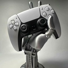 跨境3d打印机械手赛博朋克一体成型游戏手柄支架模型玩具支架仿真