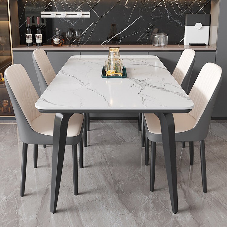 Slate Dining Table for Home Use, Living Room Dining Table and Chair Set, Modern Minimalist Small Apartment Rectangular Dining Table Wholesale