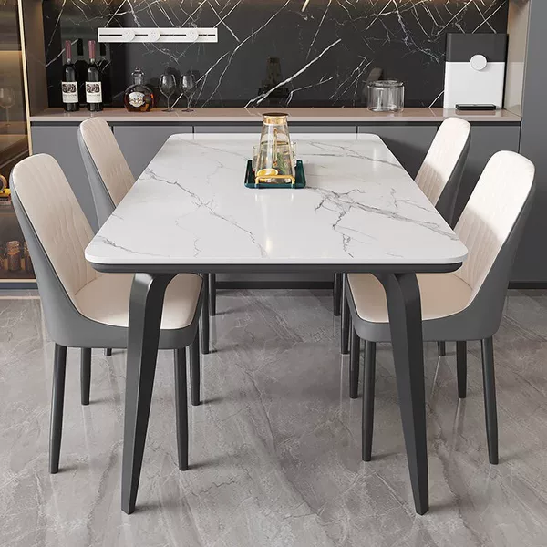 Slate Dining Table for Home Use, Living Room Dining Table and Chair Set, Modern Minimalist Small Apartment Rectangular Dining Table Wholesale
