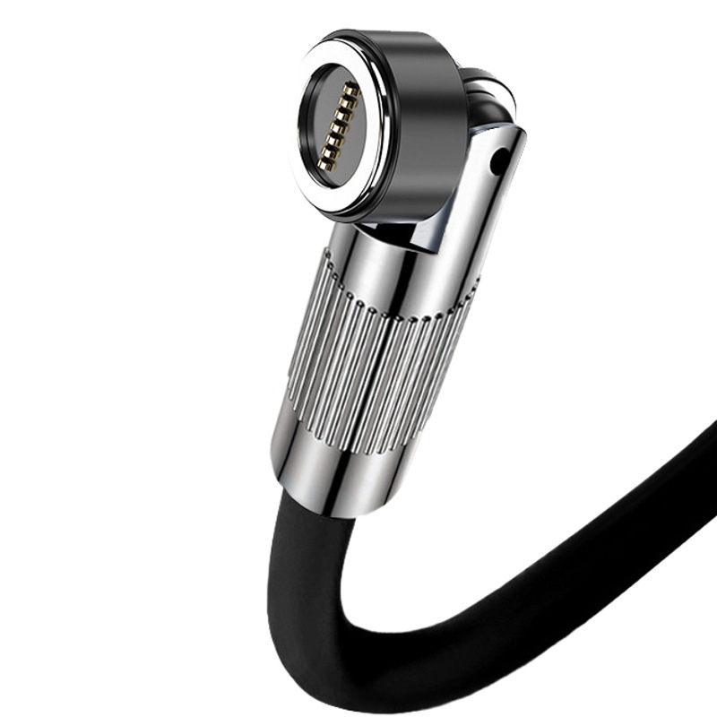 Nueva aleación de zinc 540 grados cable de datos magnético TYPEC carga rápida tres en uno USB cable de carga del cliente de la máquina del cable de carga del juego móvil