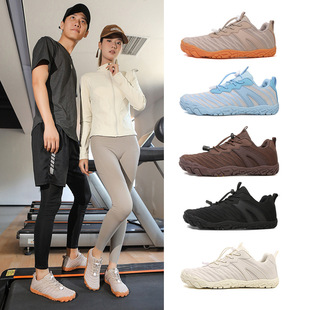 Cross-Border New Breathable Wide-Last Shoes for Men's Sports Fitness Skipping Rope Yoga Women's Wholesale Outdoor Leisure Hiking Shoes Lightweight
