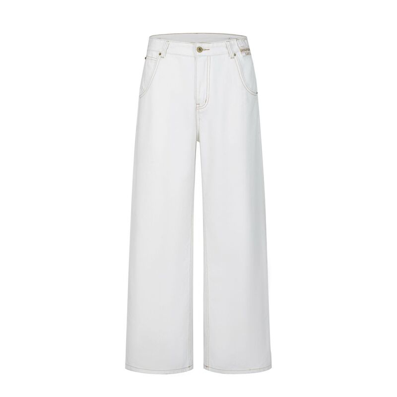 Qihong Clothing 2026 New American Retro Washed Niche Design Trendy Versatile Loose Casual Jeans Qihong Clothing 2026 New American Retro Washed Niche Design Trendy Versatile Loose Casual Jeans