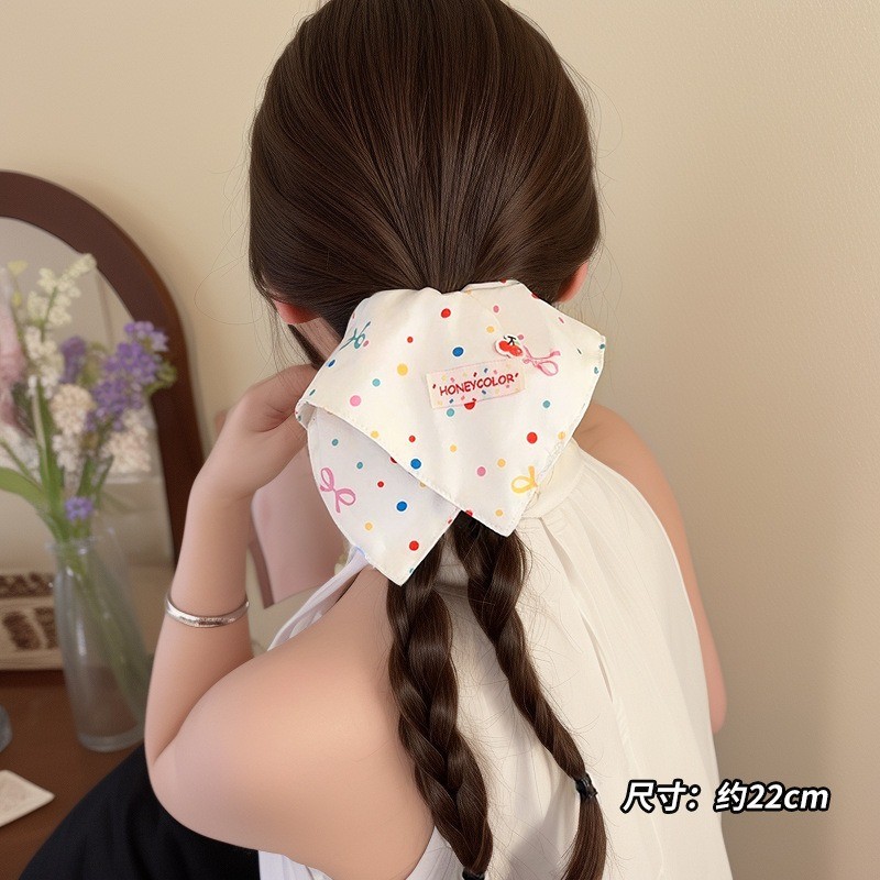 Encaje retro francés, diadema de intestino grueso, mujer 2025, nuevo estilo, cuerda para el cabello, banda de goma, lazo, dulce cuerda para el cabello, accesorios para el cabello