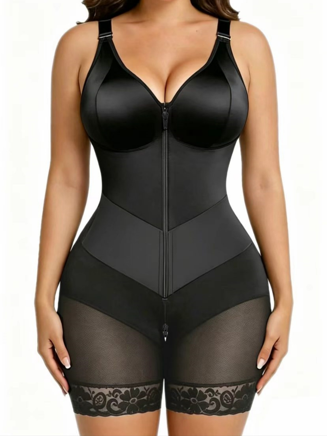 Faja Modeladora Enteriza Talla Grande de Poliéster y Nylon, Transpirable, Control de Abdomen y Levanta Glúteos image 7