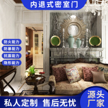 内退式酒窖密室门办公室暗门别墅书架豪宅隐藏门防火防暴防火门