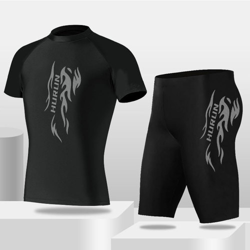 New wetsuit for men, split sun protection sports short-sleeved swimsuit, large size snorkeling suit, quick-drying surfing jellyfish suit