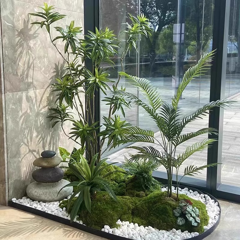 假绿植园林造景露营风装饰草树阳台植物服装店装饰组合花楼梯绿植|undefined