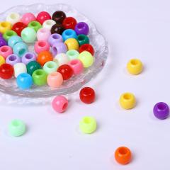 子供向けの直接供給 DIY 手作りビーズ アクセサリー アクリル大穴ビーズ キャンディー色のプラスチック ラウンド ビーズ カラー ビーズ ルース ビーズ