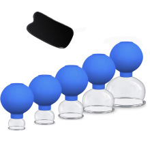 厂家供应五件套拔罐器可配刮痧板真空玻璃无明火拔罐套装一件代发