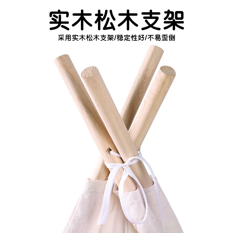 Kids' Hand-drawn Tent, Children's Doodle Tent, Spring Outing Picnic Outdoor Activity DIY Painting Triangular Tent