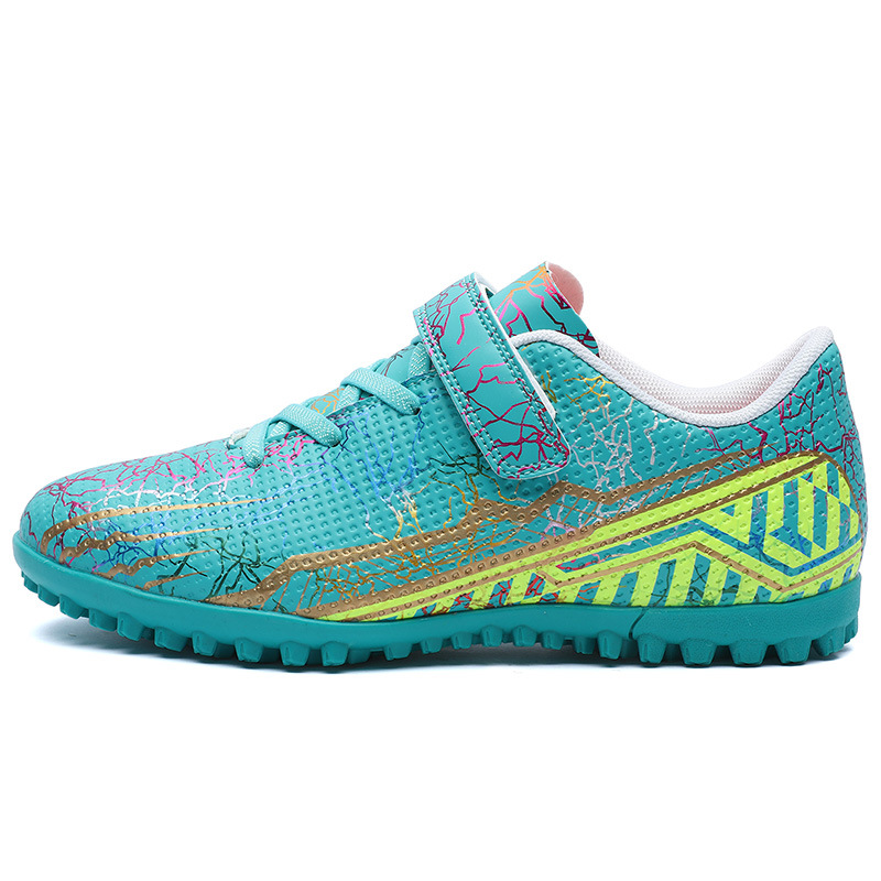 23 transfronterizo nuevo velcro roto uñas zapatos de fútbol para niños antideslizante zapatilla transpirable estudiante competencia zapatilla