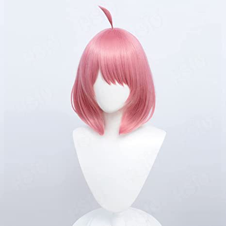 Spy × play house ana fujie luz rosa ola cabeza pelo corto cos peluca espía play house