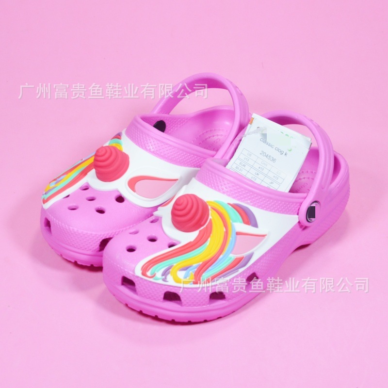 2025 Summer Cartoon Croc Shoes Children's Shoes Waterproof Anti-Slip Breathable Beach Shoes Sandals and Slippers