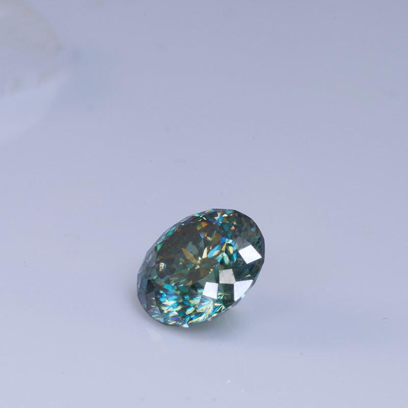 Redondo 123 quilates de mosaico ruso cortado diamante desnudo azul verde mosaico blanco certificado de cinta