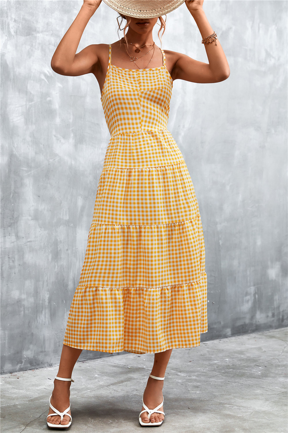 Women's Mid-length Lace-up Dress With Open Back For Summer_voghion.com