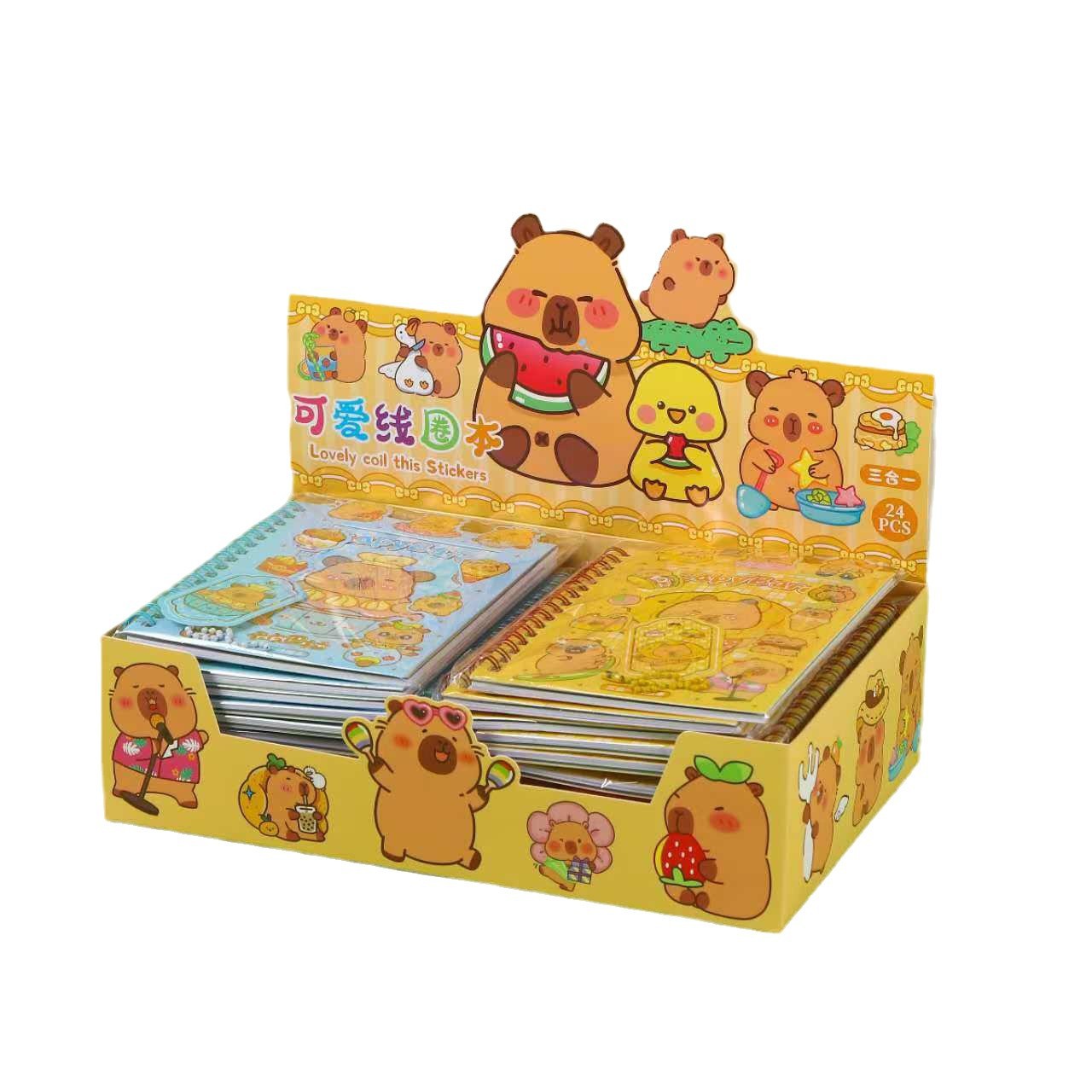 さつまいもシリーズかわいい手帳三合一線巻本27枚素材本24入箱入り手帳素材貼り