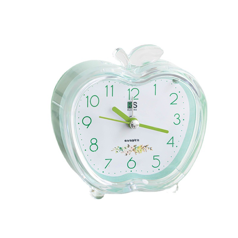 Ventas directas de fábrica reloj de alarma de Apple estudiante personalidad creativa simple dormitorio dibujos animados niños electrónico pequeño reloj despertador reloj de alarma