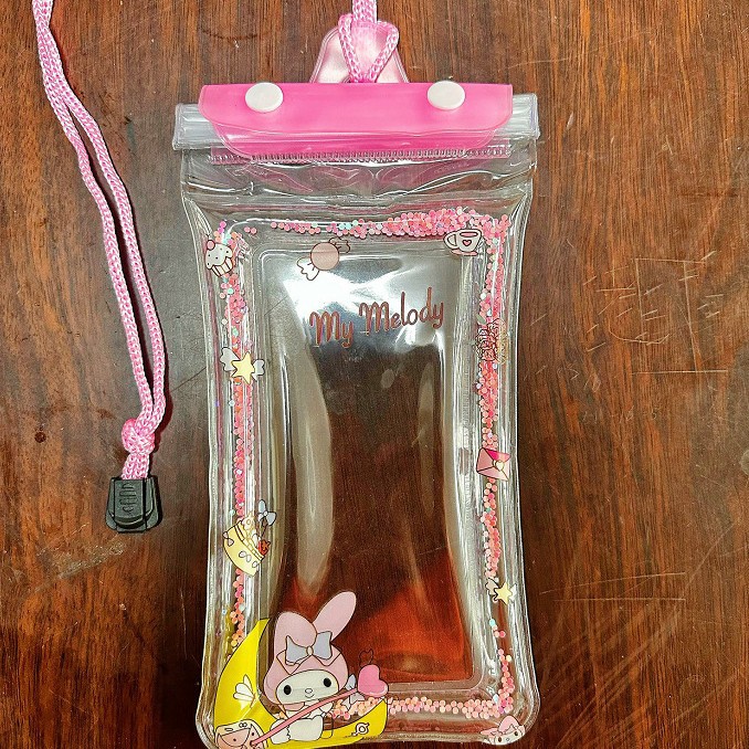 Three-fold cartoon airbag waterproof bag three-fold cartoon quicksand airbag mobile phone waterproof bag three-fold airbag cartoon quicksand