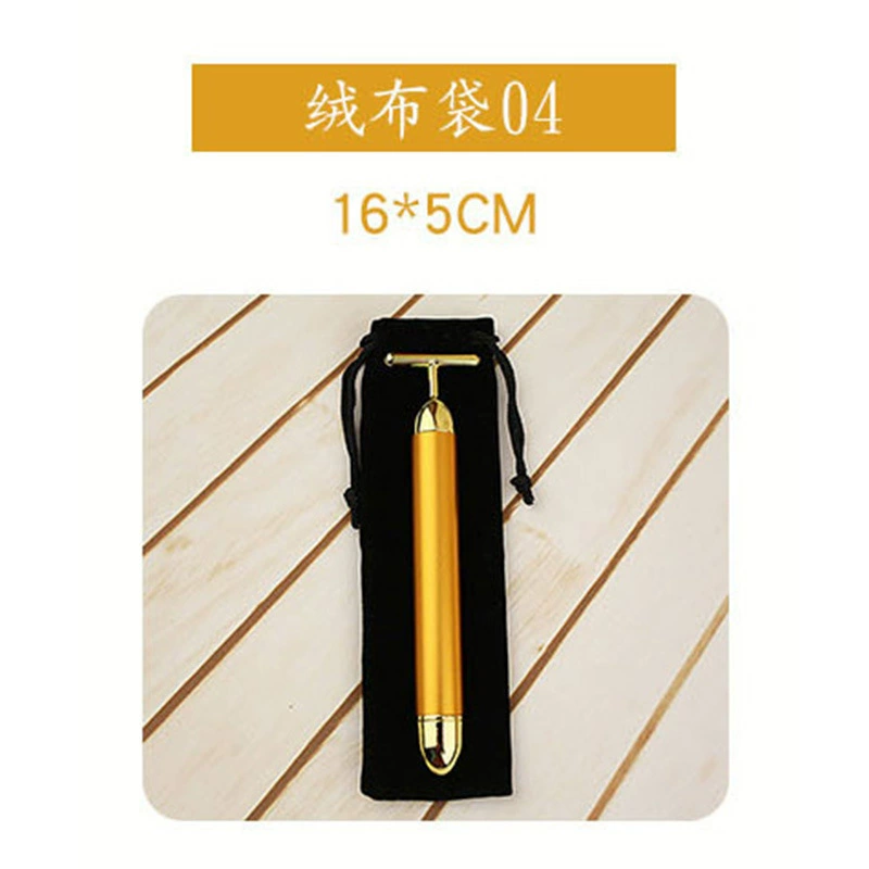Золотая массажная палочка Golden Beauty T-образная для массажа лица, вибрационный прибор для ухода