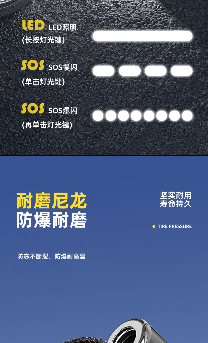 Cross-border dedicated to wireless car air pump portable pump car tire automatic high pressure fast inflation treasure