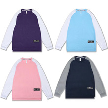 速干运动t恤健身跑步拼接上衣男子长袖篮球服美式投篮训练服印制