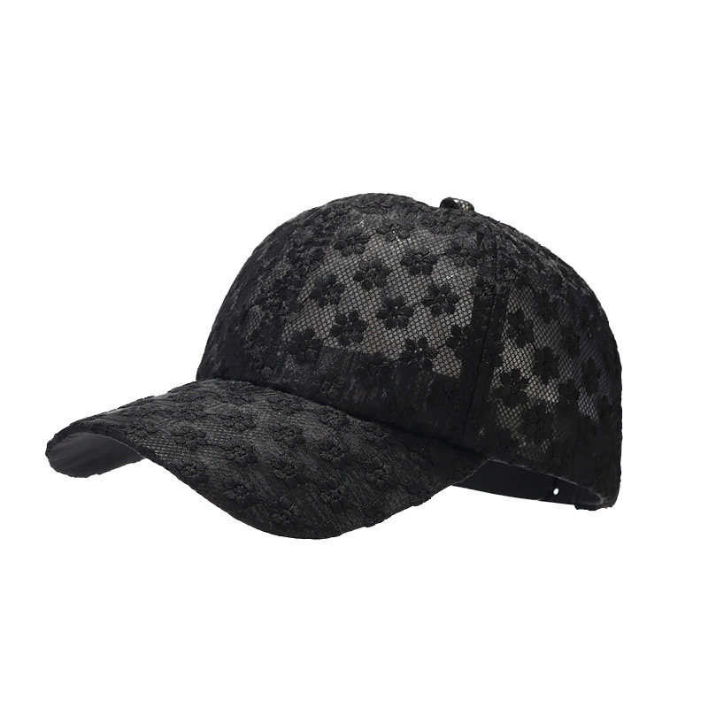 Gorra de béisbol para mujer, estilo coreano 2026, con encaje floral, visera, moderna, para playa, vacaciones, protección solar, transpirable.