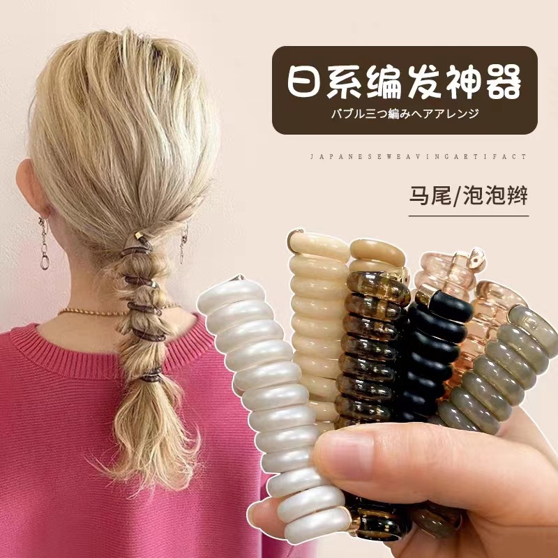 일본식 헤어 라인 헤어 링 여성의 간단한 고탄력 및 내구성 고무 밴드 헤어 로프