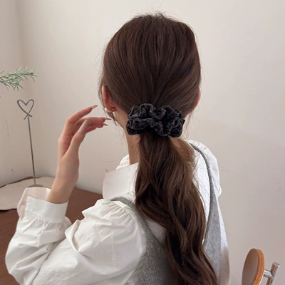 Scrunchie Hair Tie, Oversized Suede Elastic | Saç üçün rezinlər