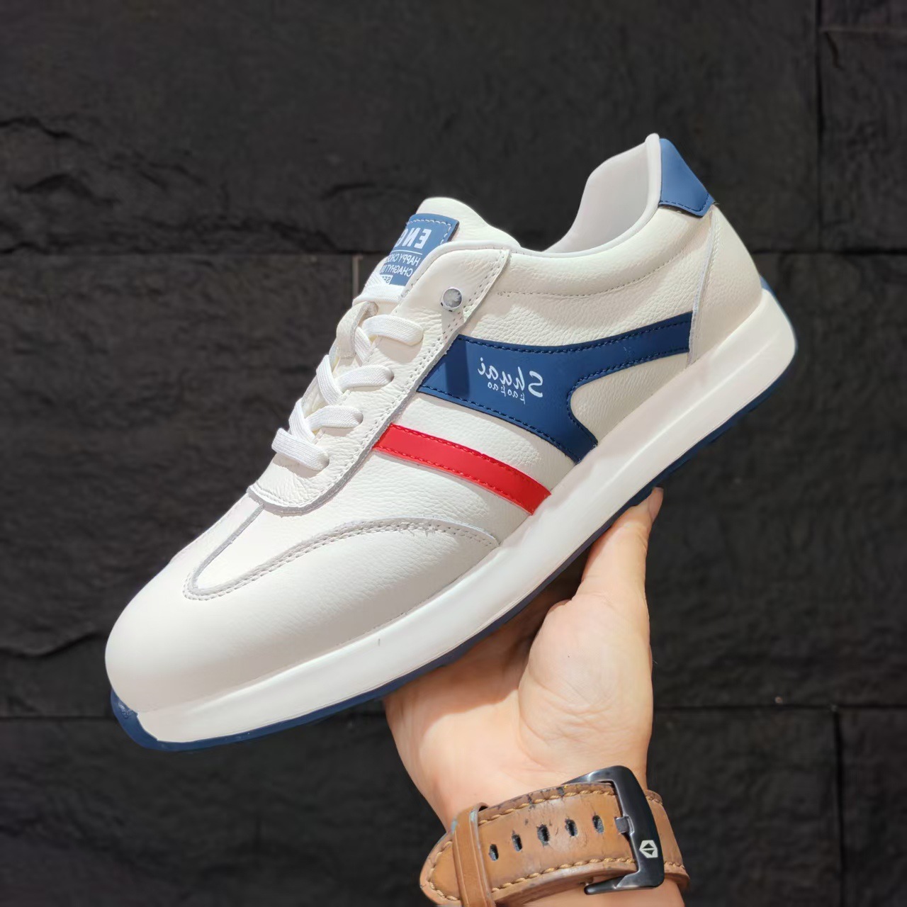 [Cuero de vaca] Nuevo cuero de vaca de negocios, deportes de ocio, estilo transpirable, fondo grueso, cuatro estaciones