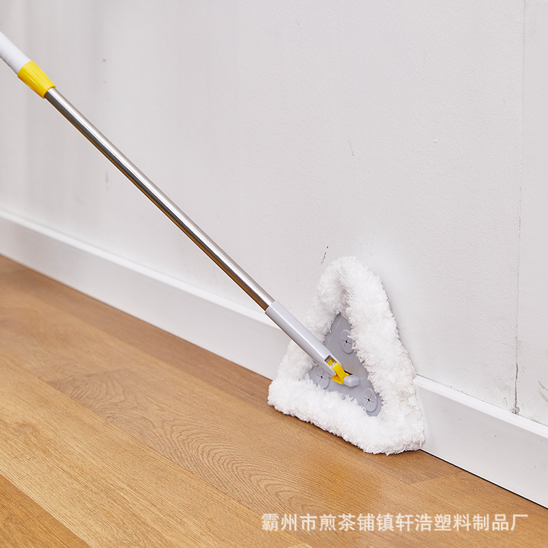 Multifunctional Triangular Mop Telescopic Rod Window Cleaner, Screen Brush, Glass Squeegee, Ceiling Cleaning Tool, Window Cleaning Gadget