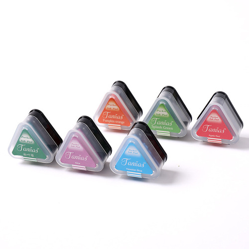 Pear rat triangle ink pad rubber stamp DIY handbook water-based ink pad seal thickened sponge cute color ink pad