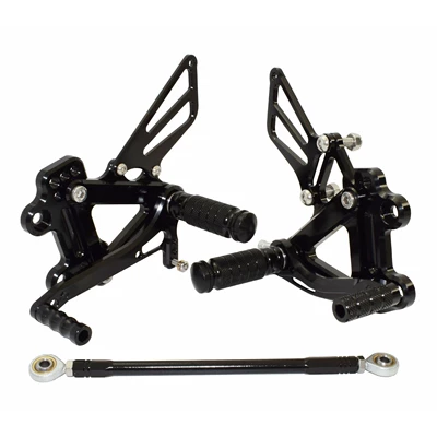 Suitable for Kawasaki ZX6R ZX9R 98-02 ZZR600 05-08 refitting raising pedal rear assembly (Motorcycle pedals) - black