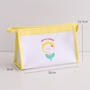 Cartoon sticker PVC, transparent high quality pencil case for elementary school students, capacious triangular cosmetic bag, for students