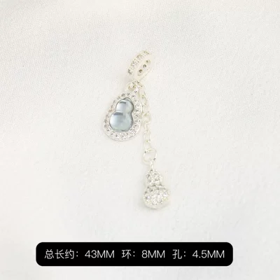 Color-Preserving 14K Gold-Plated Zirconia Zərgərlik ara hissələri - silver-sea-blue