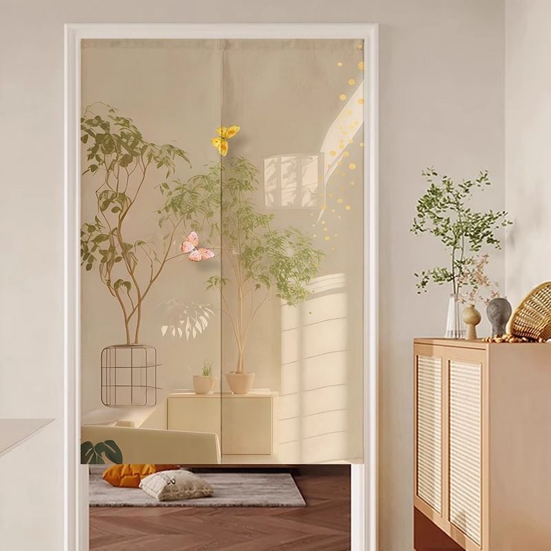 New Bedroom Door Curtain Half Curtain High-End Punch-Free Indoor Home Partition Curtain Kitchen Bathroom Blocking Curtain