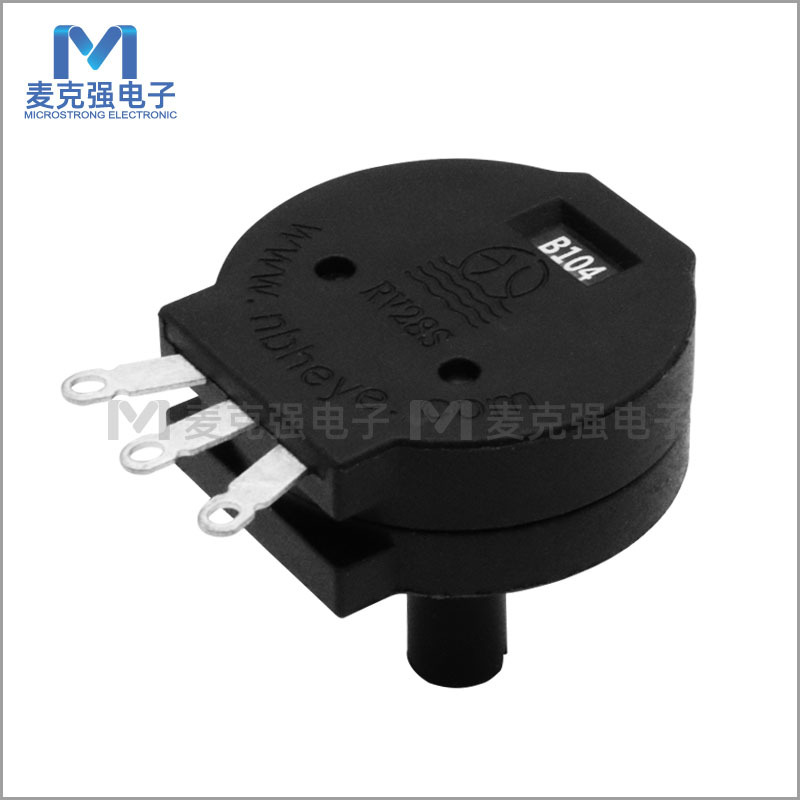 旋转式单圈电位器RV28S B104 100K柄高15mm电焊机用可调电位器