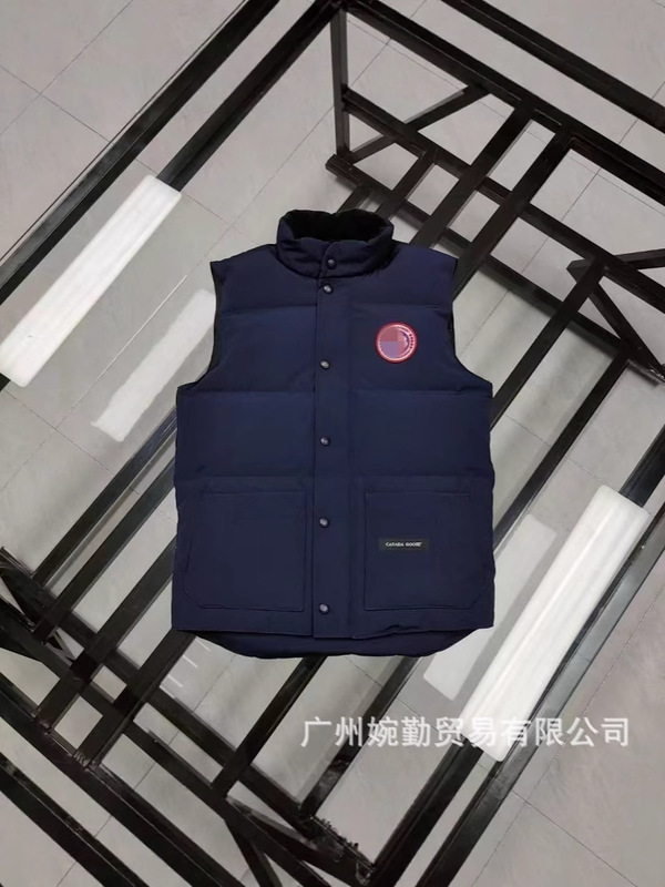 スポットクロスボーダー対外貿易冬のビッググースベスト、男性と女性用、同じスタイルのノースリーブベスト、同じスタイルのクラシックなチョッキ暖かいジャケット|undefined