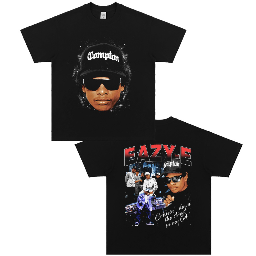 West Coast Rap N.W.A. Digital Direct Jet Washing Made Old American Retro Little Neck Camiseta image 47