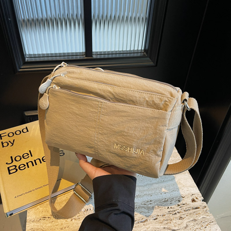 2025 New Women's Crossbody Bag Water-Repellent Ultra-Light Cloth Bag Multi-Compartment Small Square Bag Genderless Style Shoulder Crossbody Bag