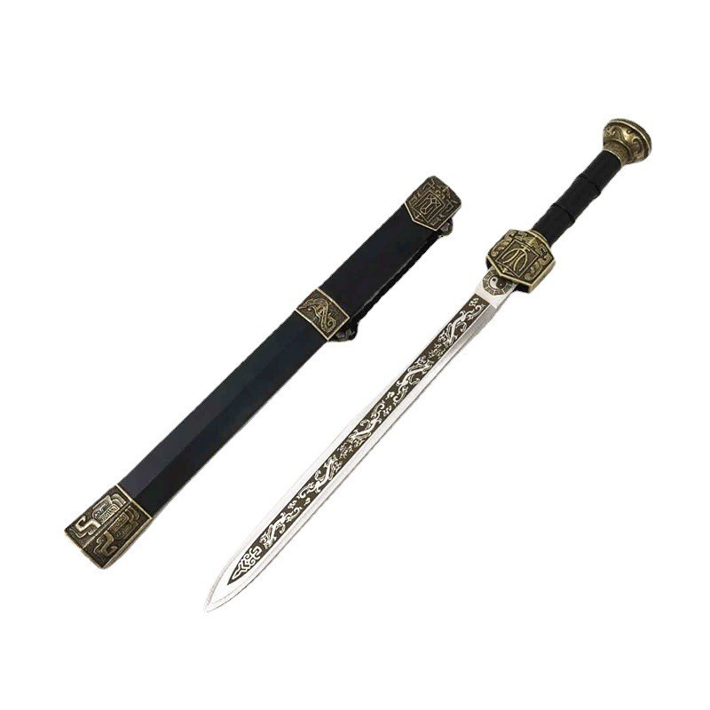 中国古代名剑48CM秦始皇剑冷兵器汉剑如意剑旅游工艺品摆件不开刃