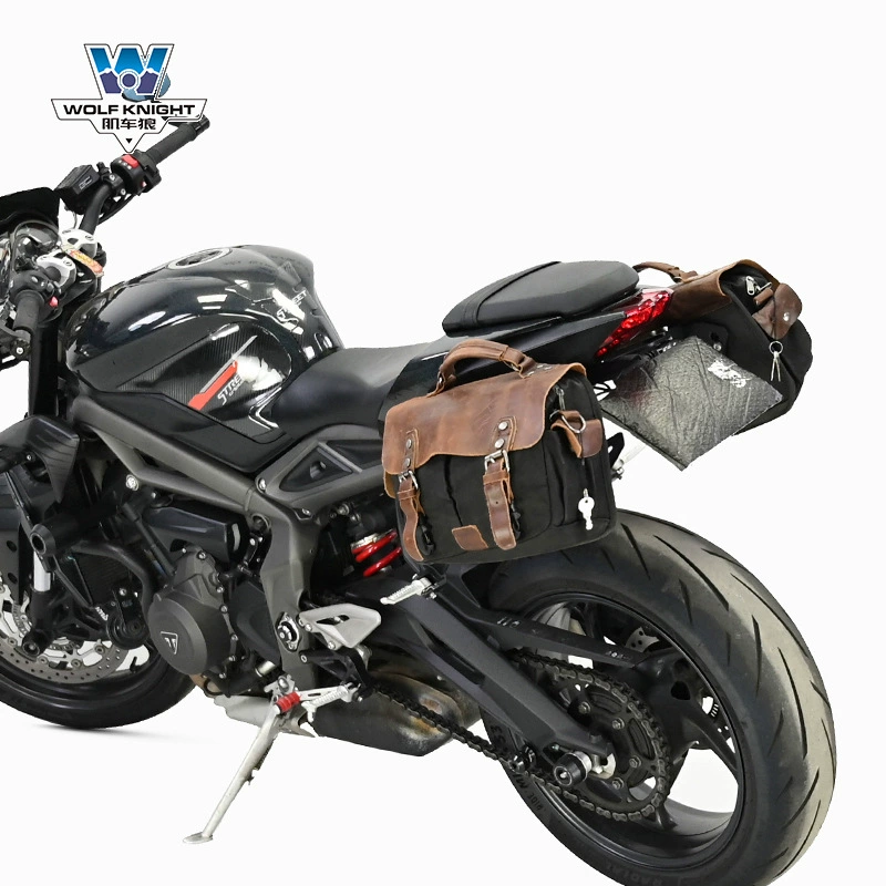 Подходящий для Triumph StreetTriple765 боковой багажник модифицированная холщовая сумка ноутбук деловой чемодан быстросъёмный кронштейн