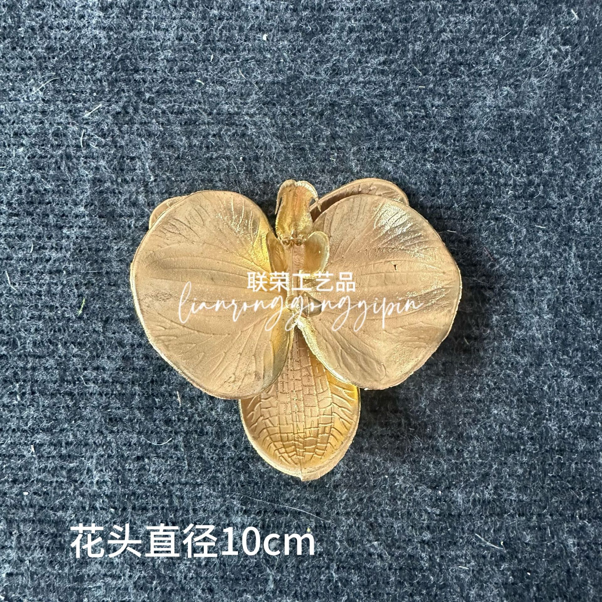 Golden butterfly orchid head