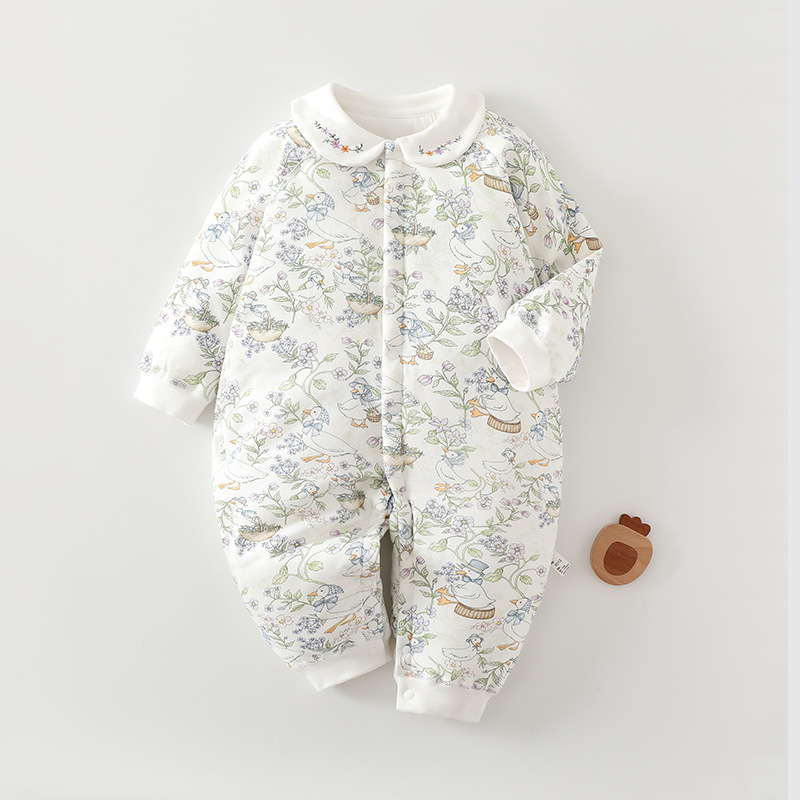 Newborn Baby Romper 60 Thin Cotton Seamless Class a Infant Padded Crawling Clothes Anyang Children's Clothing Newborn Baby Romper 60 Thin Cotton Seamless Class a Infant Padded Crawling Clothes Anyang Children's Clothing