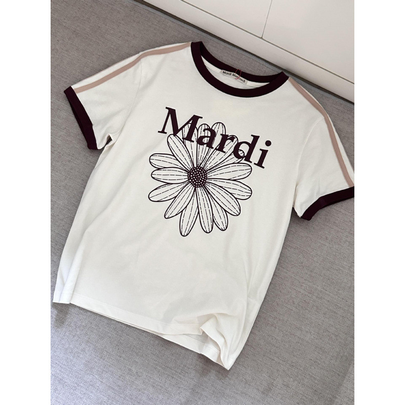 【カウンター品質】韓国マルディトレンドブランド半袖Tシャツリトルデイジードーマンプリントラウンドネックピュアコットンクロスボーダー|undefined