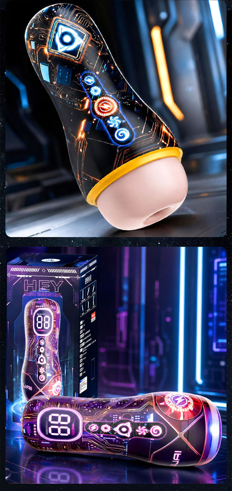 Electric Vibrating Male Masturbation Cup with TPE Soft Gel and Manual Squeeze Control — detail image 25