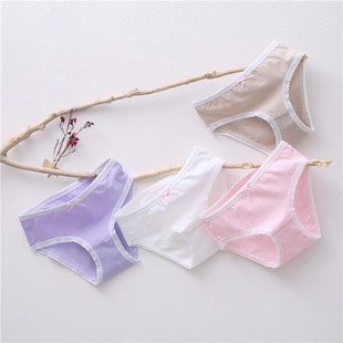 Girls Pure Cotton Briefs Kidsren's Underwear Category a Baby Girl Shorts Girls Lace Triangle Wholesale Briefs