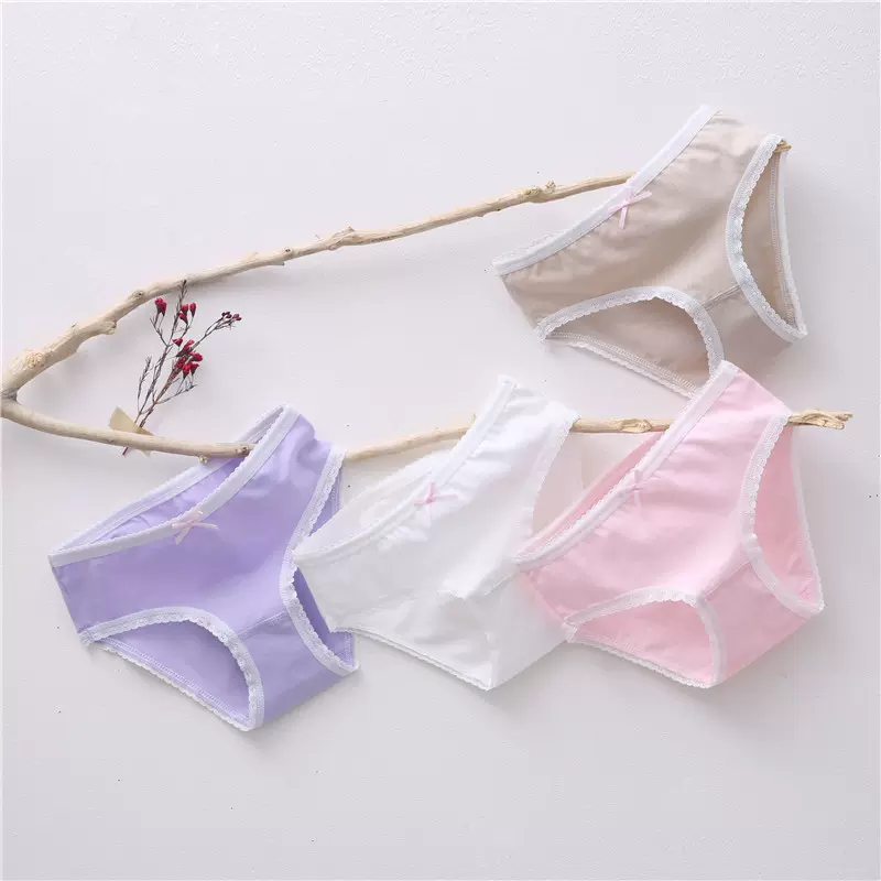 女童纯棉三角内裤儿童内裤a类女宝宝短裤女孩蕾丝三角批发三角裤