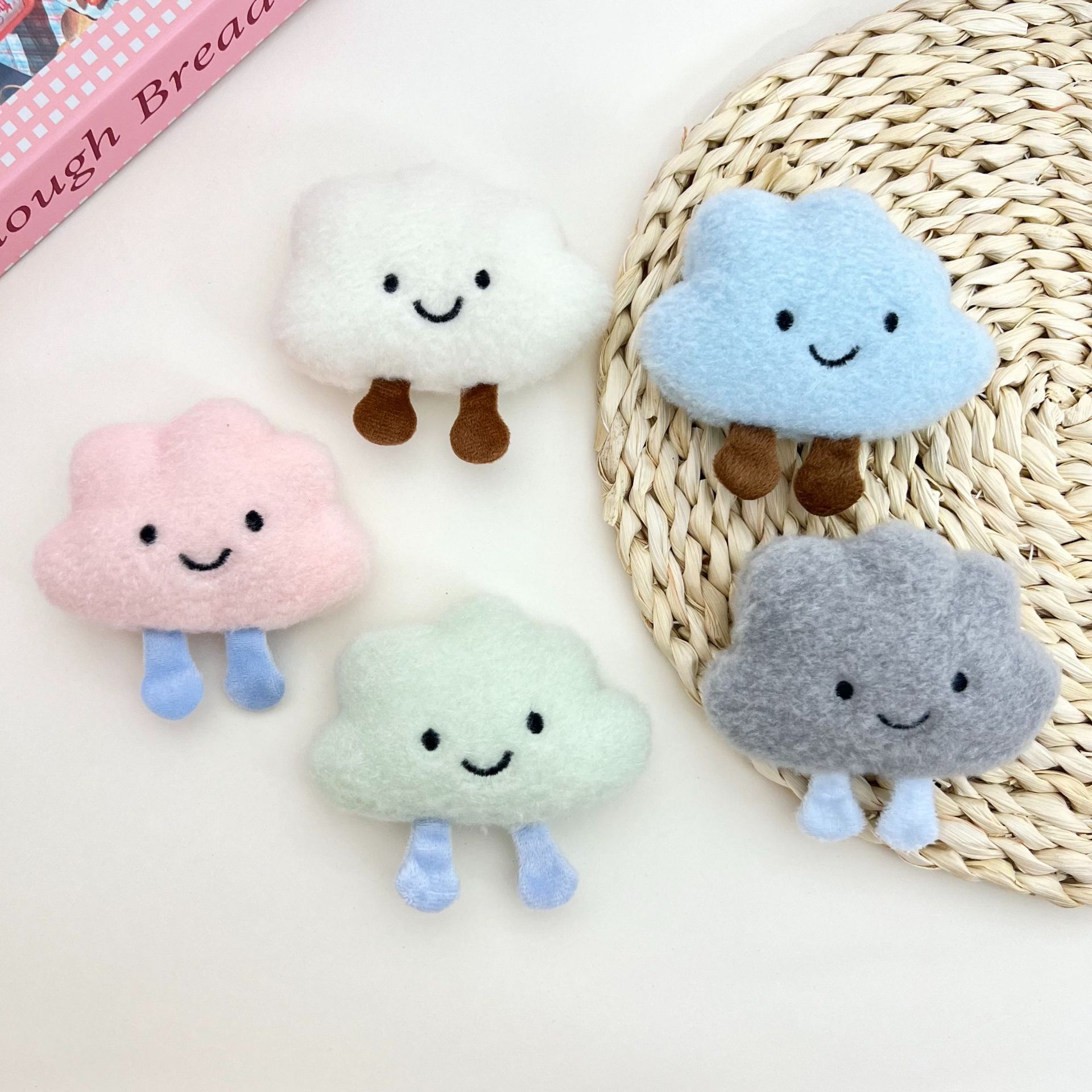 Cute Ins Style Cartoon Plush Cloud Brooch Clothing Handmade DIY Jewelry Backpack Air Conditioning Curtain Accessories Accessories