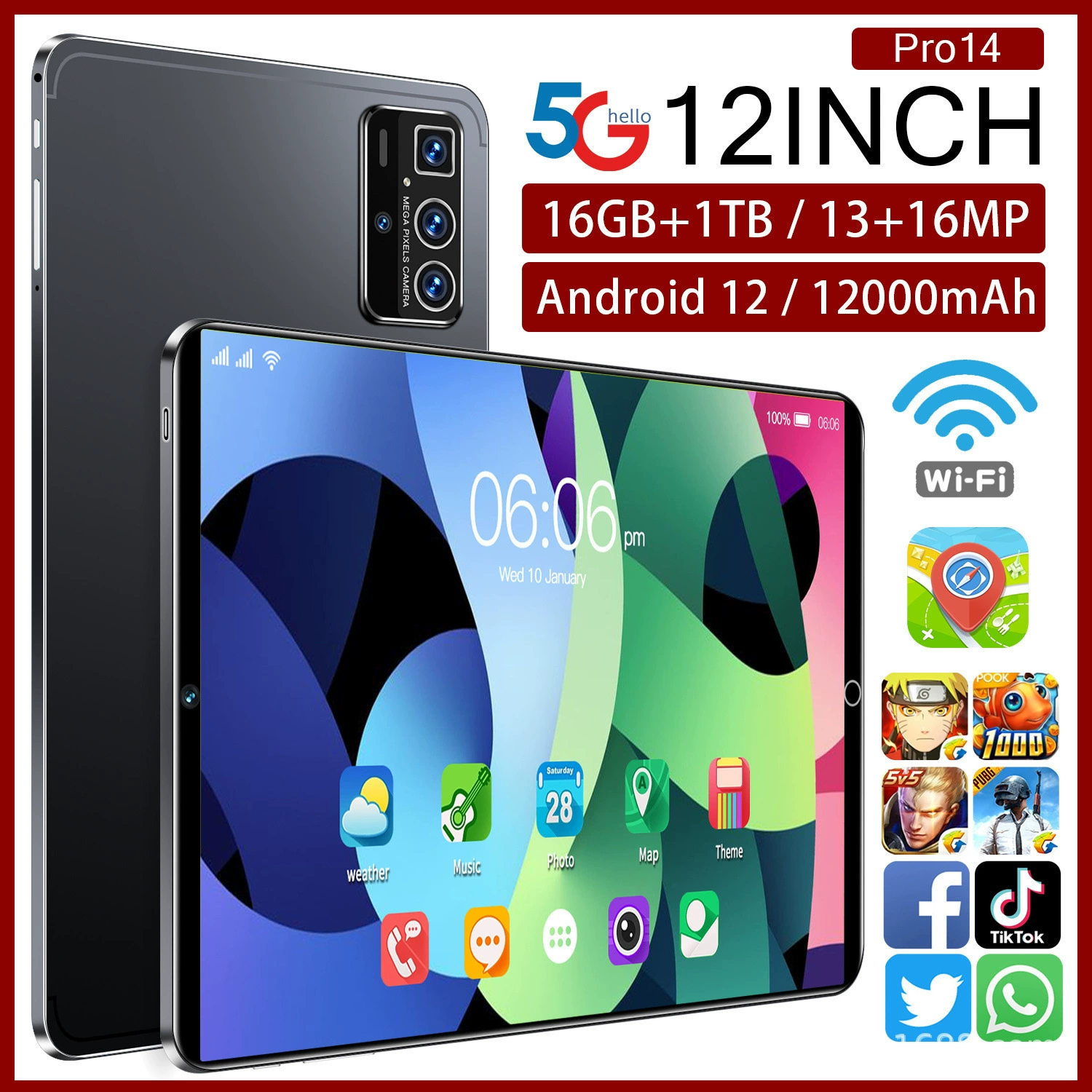 Планшет Google, планшет-ноутбук, 10.1'' Pro14, 16GB, Android