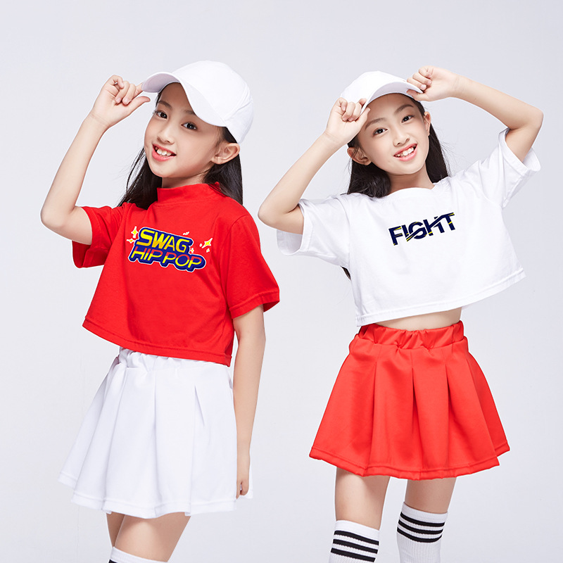 Ropa de baile callejero traje ropa de baile de jazz para niños de los niños hip hop danza de las niñas niños danza de la calle de los niños ropa de Moda Ropa de rendimiento